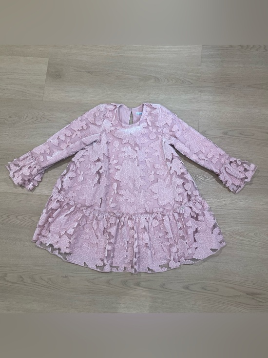Mayoral Other - Mayoral Pink Floral Lace Party Dress for Girls